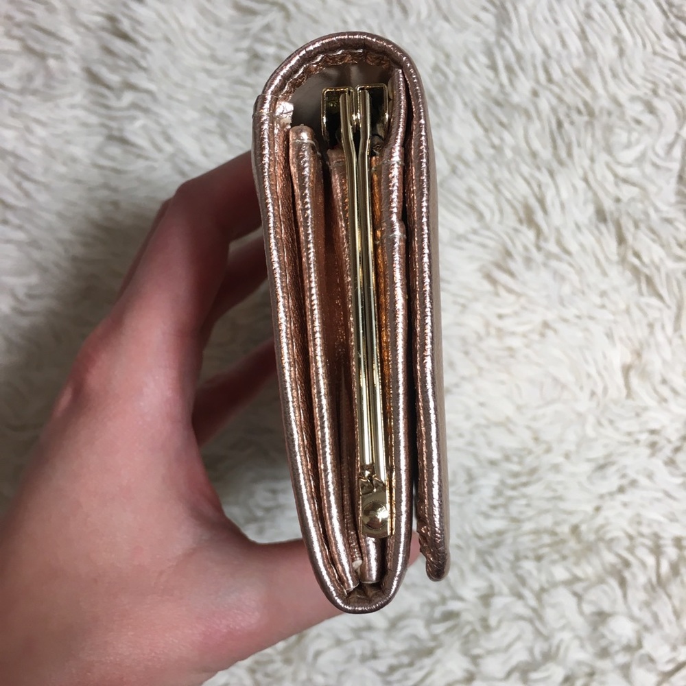 NWOT wallet beautiful rose gold diamond accents - Picture 5 of 11